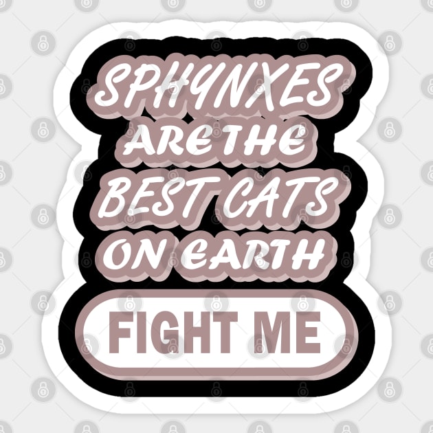 Sphynx Best Cat Breed Girls Hair Cat Mum Sticker by FindYourFavouriteDesign